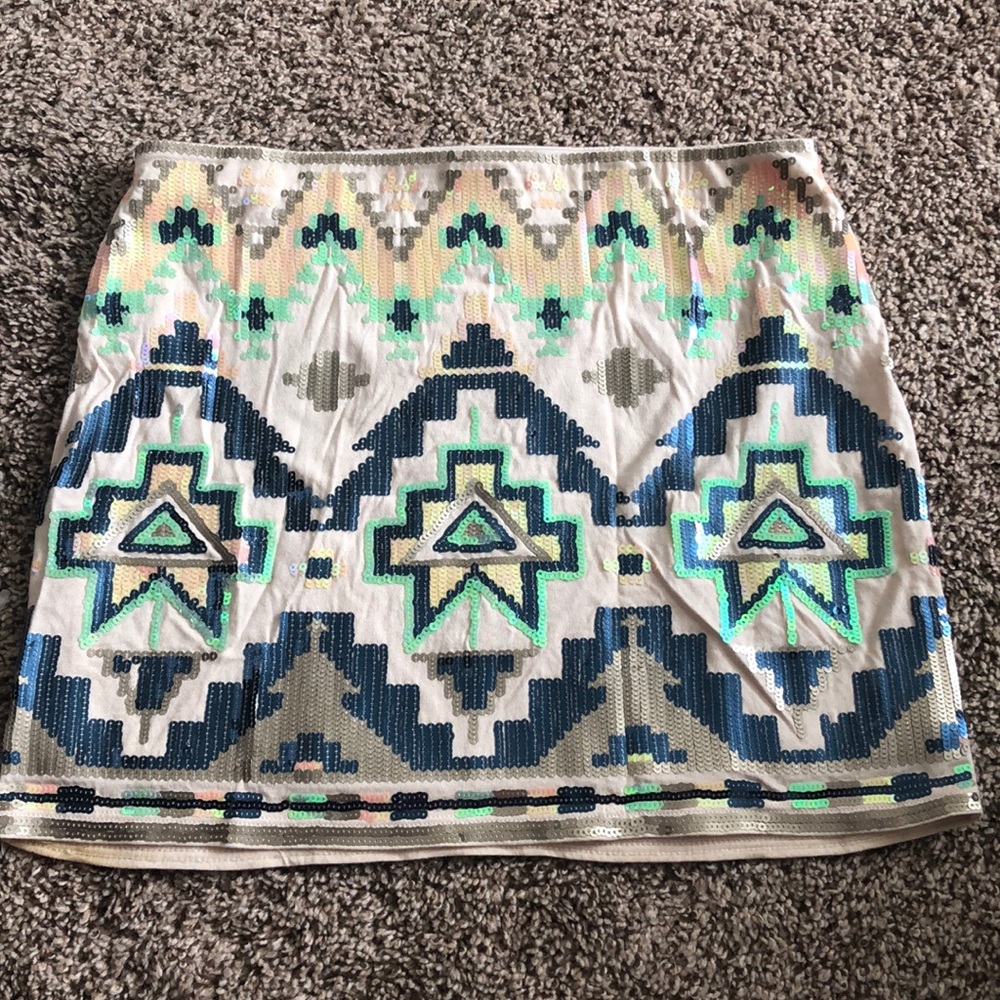 Express sequin mini skirt